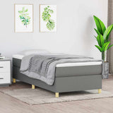 Vidaxl boxspring bed 100x200 cm stof donkergrijs