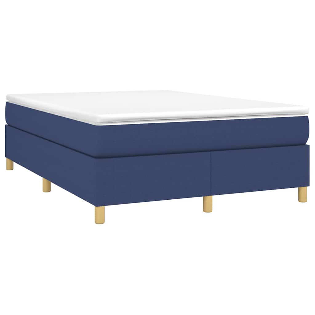 Vidaxl boxspring bed stof blauw 140x190 cm
