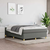 Vidaxl boxspring bed stof donkergrijs 140x200 cm