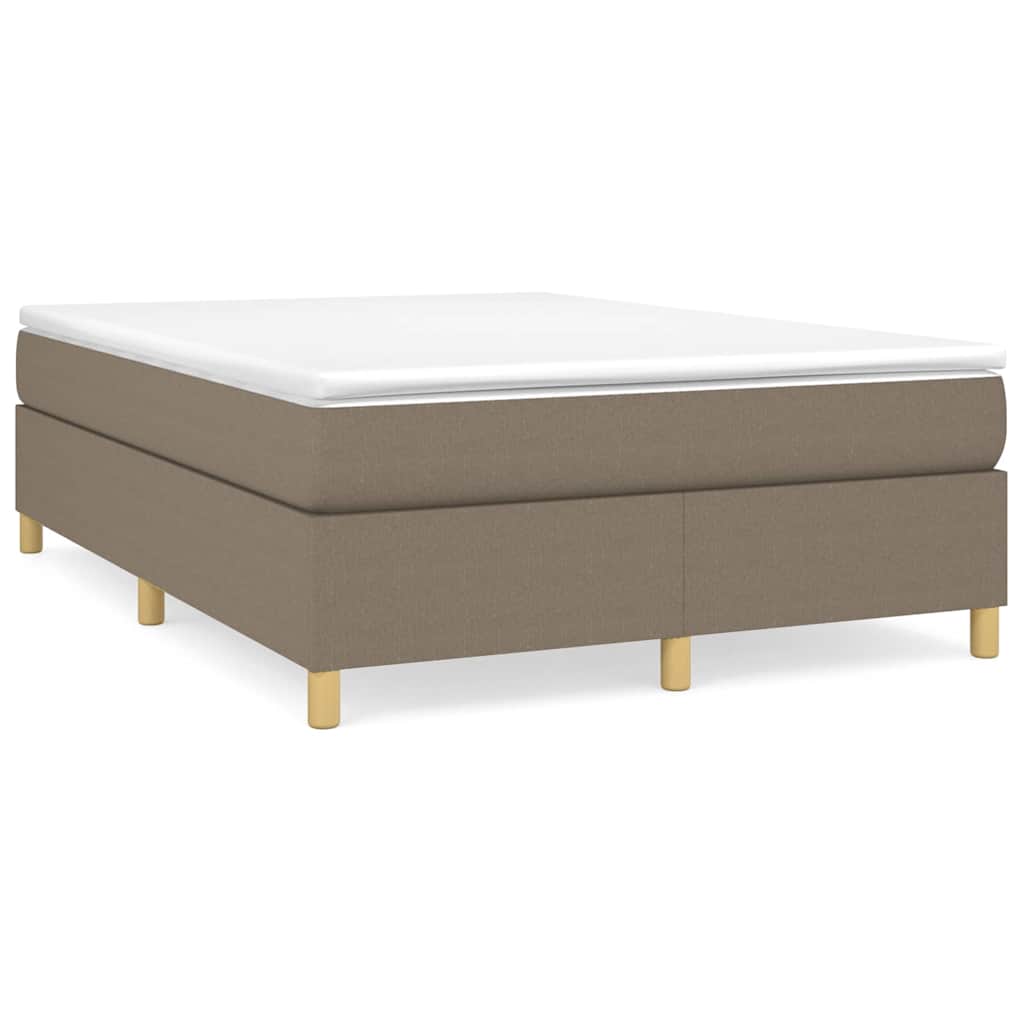 Vidaxl boxspring bed stof taupe 140x200 cm