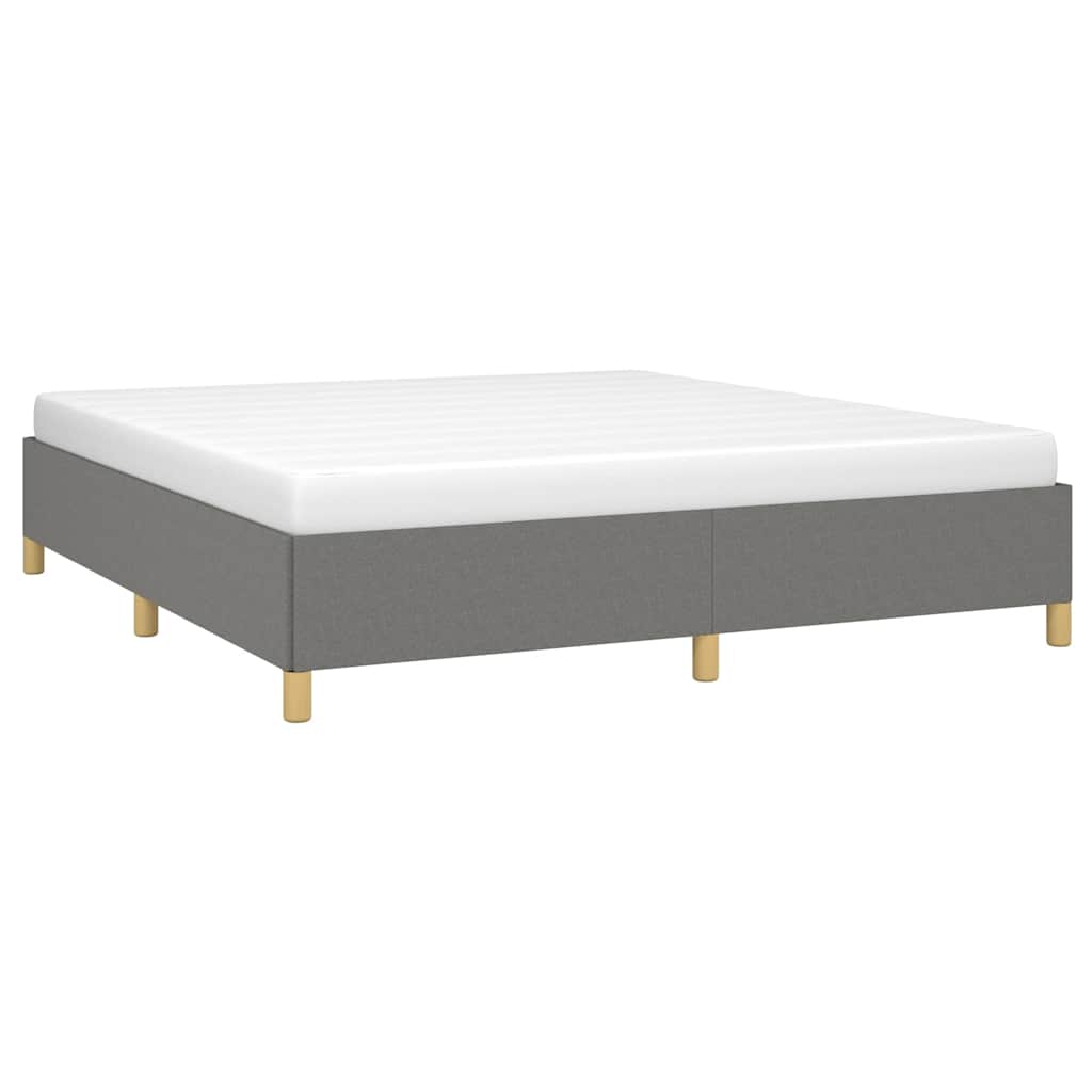 Vidaxl boxspring bed stof donkergrijs 160x200 cm