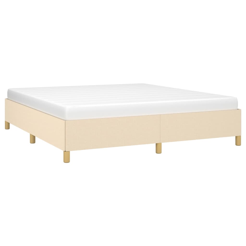 Vidaxl boxspring bed stof crèmekleurig 180x200 cm