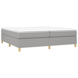 Vidaxl boxspring bed stof lichtgrijs 200x200 cm