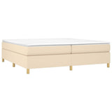 Vidaxl boxspring bed stof crèmekleurig 200x200 cm