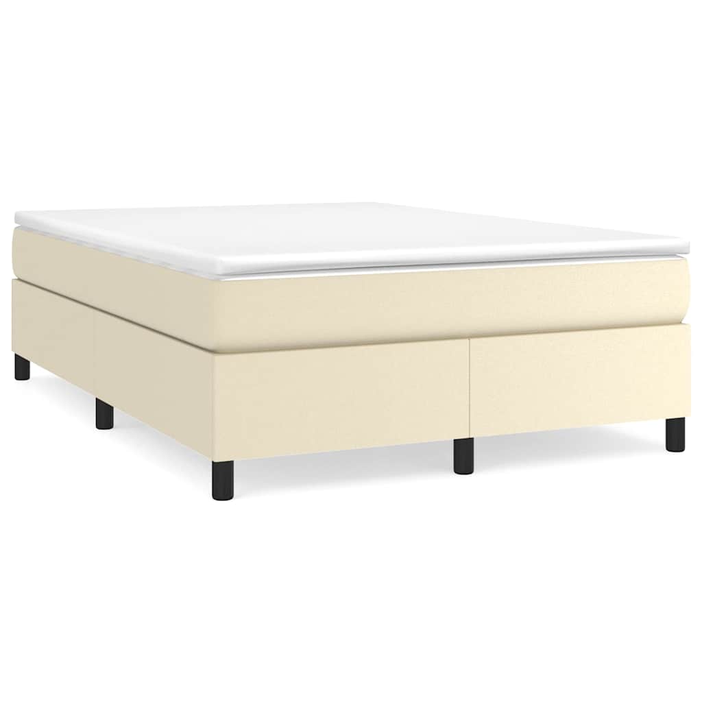 Vidaxl boxspring bed kunstleer crèmekleurig 140x190 cm