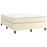 Vidaxl boxspring bed kunstleer crèmekleurig 140x190 cm