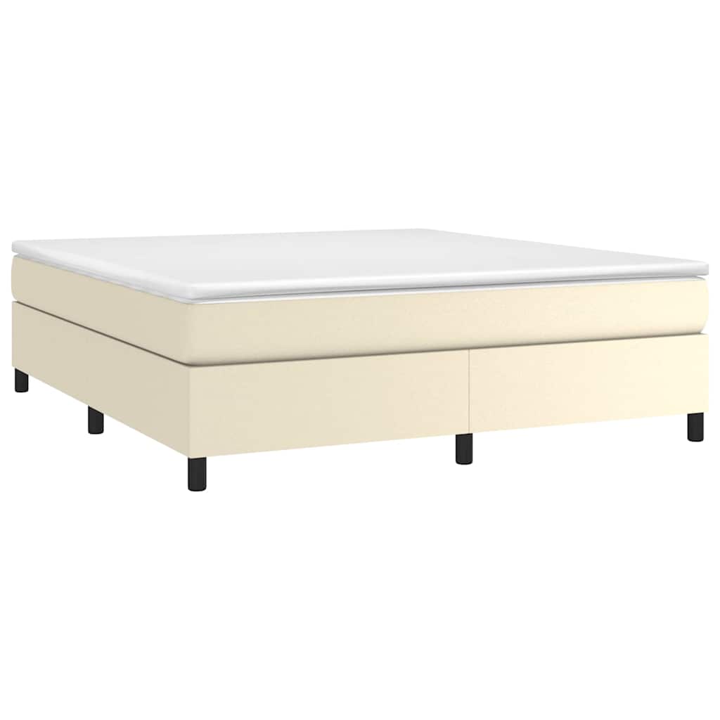 Vidaxl boxspring bed kunstleer crèmekleurig 180x200 cm