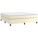 Vidaxl boxspring bed kunstleer crèmekleurig 180x200 cm