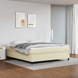 Vidaxl boxspring bed kunstleer crèmekleurig 180x200 cm