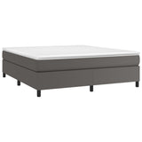 Vidaxl boxspring bed kunstleer grijs 180x200 cm