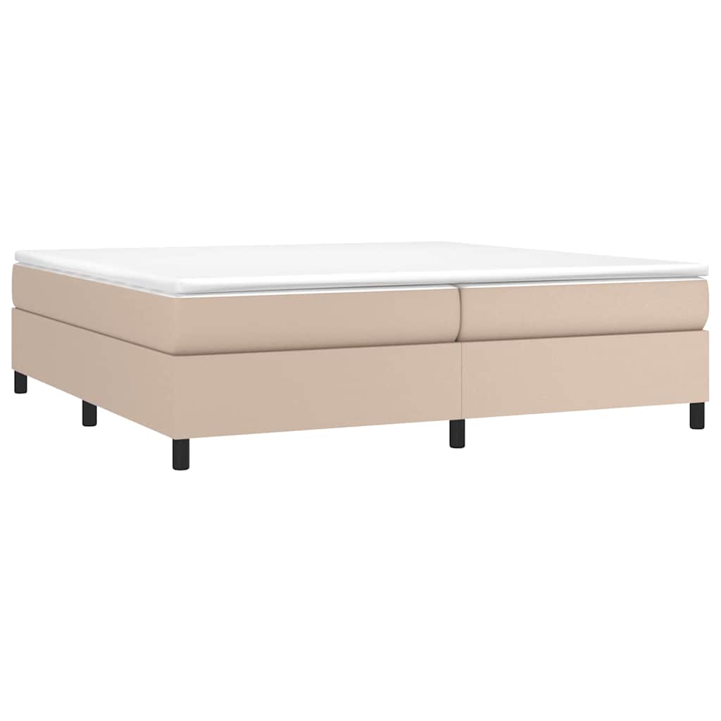 Vidaxl boxspring bed kunstleer cappuccinokleurig 200x200 cm