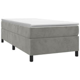 Vidaxl boxspring bed 80x200 cm fluweel lichtgrijs