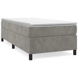 Vidaxl boxspring bed 90x190 cm fluweel lichtgrijs
