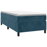Vidaxl boxspring bed 90x200 cm fluweel donkerblauw