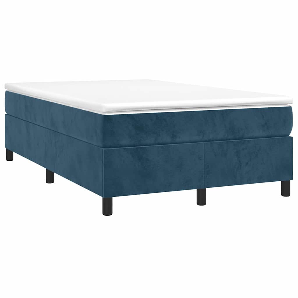 Vidaxl boxspring bed 120x200 cm fluweel donkerblauw