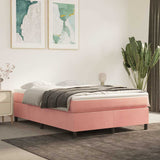 Vidaxl boxspring bed fluweel roze 140x190 cm