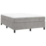 Vidaxl boxspring bed 140x200 cm fluweel lichtgrijs