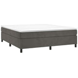 Vidaxl boxspring bed 180x200 cm fluweel donkergrijs