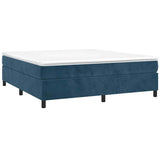 Vidaxl boxspring bed 180x200 cm fluweel donkerblauw