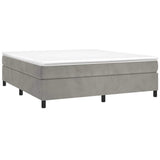 Vidaxl boxspring bed 200x200 cm fluweel lichtgrijs