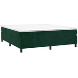 Vidaxl boxspring bed 200x200 cm fluweel donkergroen