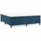 Vidaxl boxspring bed 200x200 cm fluweel donkerblauw