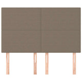 Vidaxl hoofdbord taupe 144x5x118 128 cm stof