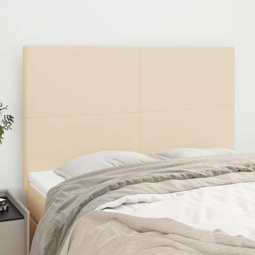 Vidaxl hoofdbord crème 144x5x118 128 cm stof