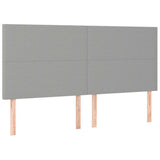 Vidaxl hoofdbord lichtgrijs 160x5x118 128 cm stof