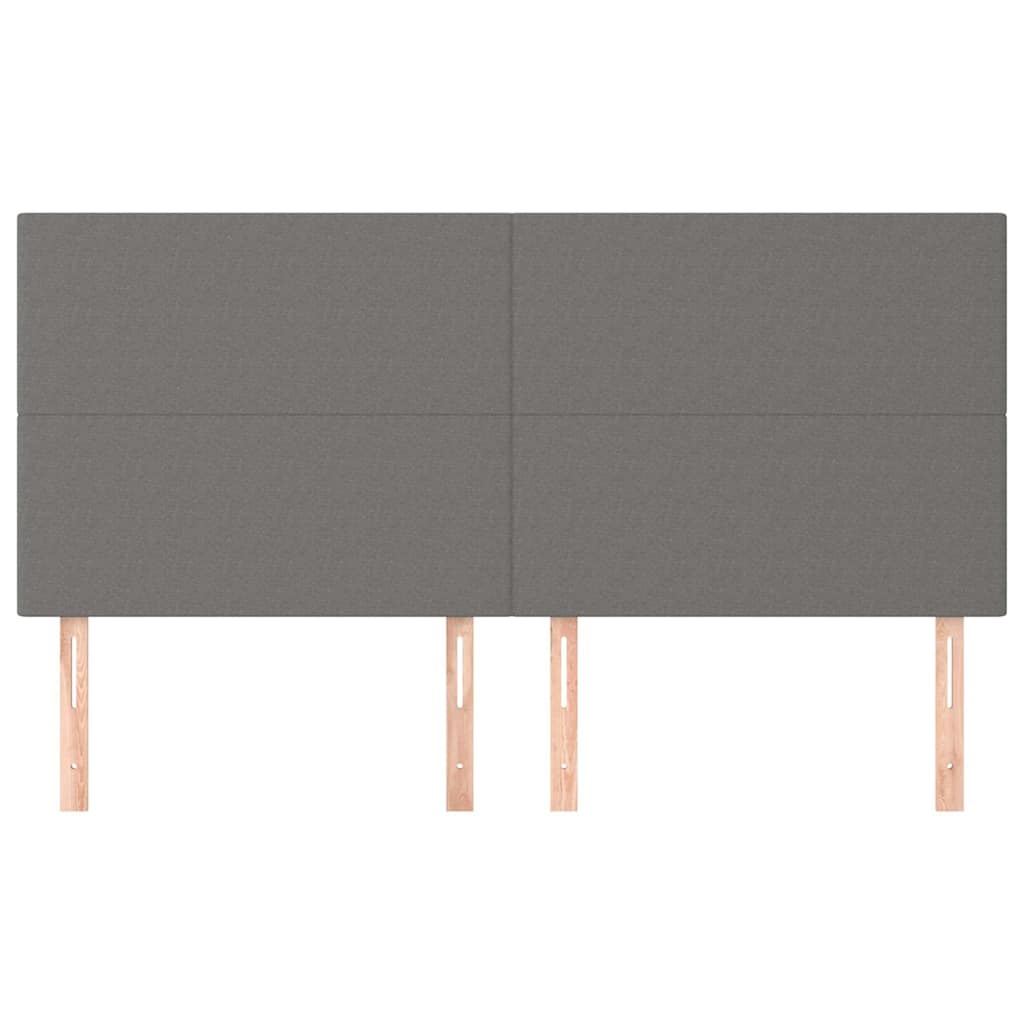Vidaxl hoofdbord donkergrijs 160x5x118 128 cm stof