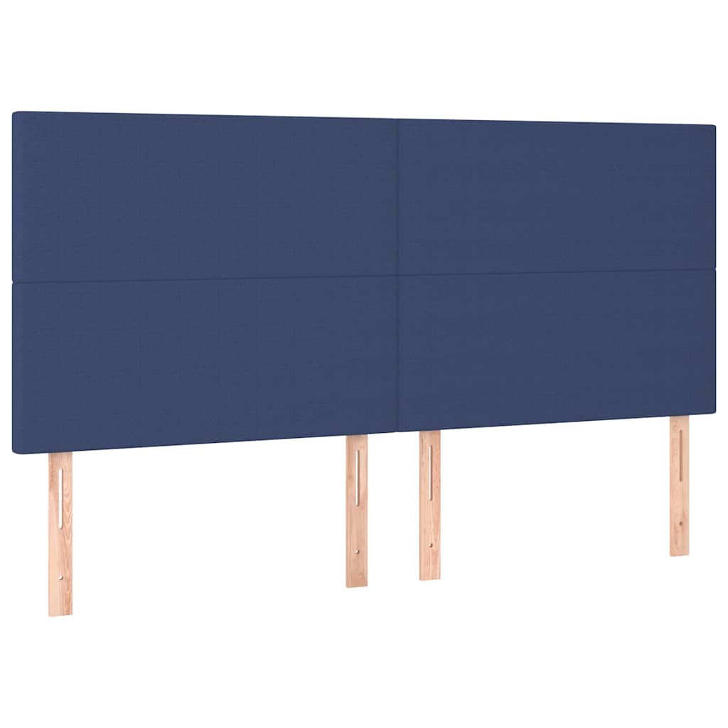 Vidaxl hoofdbord blauw 160x5x118 128 cm stof