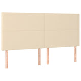 Vidaxl hoofdbord crème 180x5x118 128 cm stof