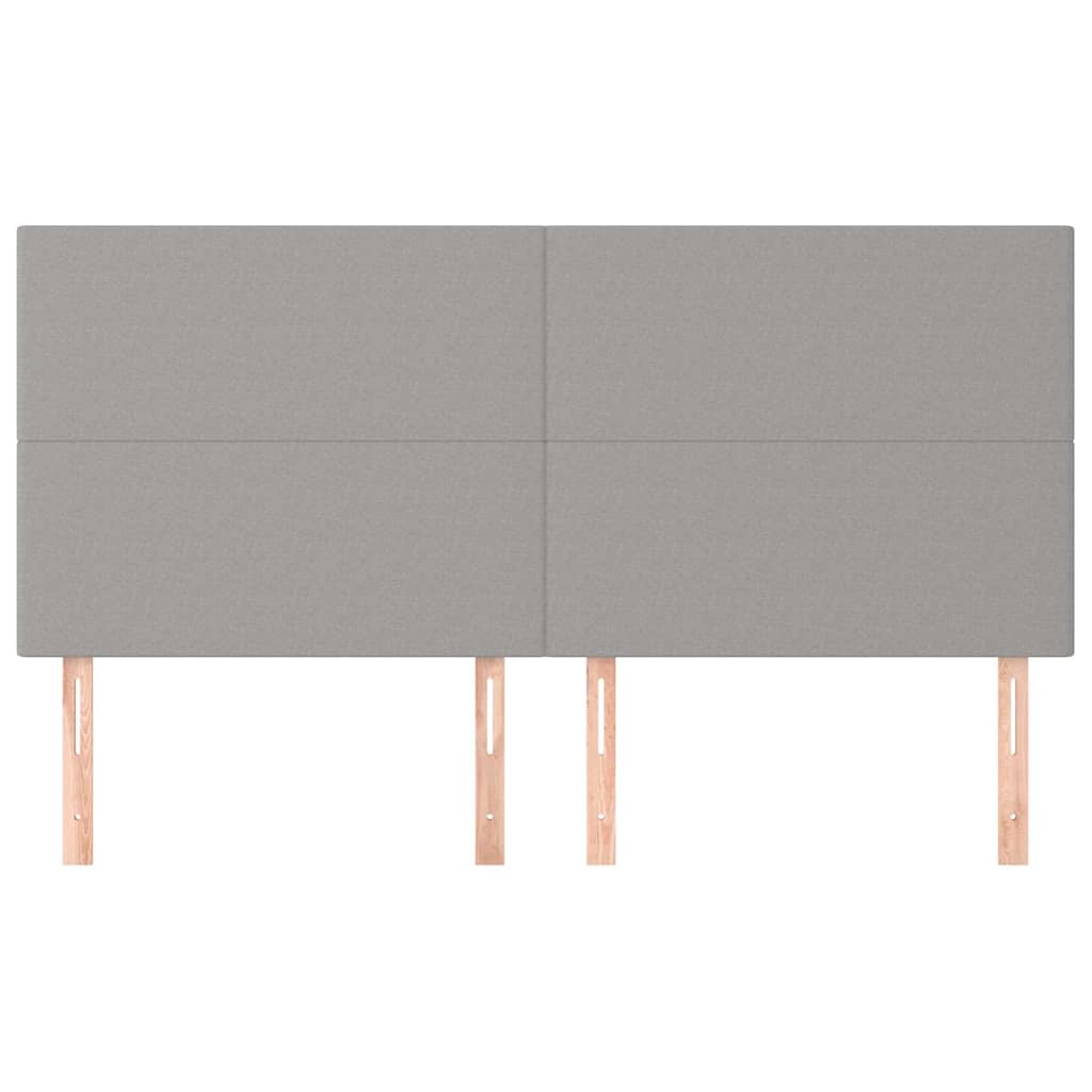 Vidaxl hoofdbord lichtgrijs 200x5x118 128 cm stof