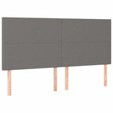 Vidaxl hoofdbord donkergrijs 200x5x118 128 cm stof