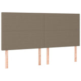 Vidaxl hoofdbord taupe 200x5x118 128 cm stof