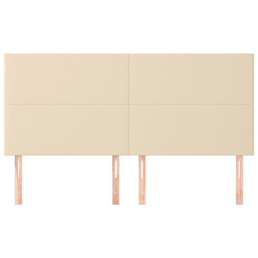 Vidaxl hoofdbord crème 200x5x118 128 cm stof
