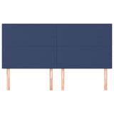 Vidaxl hoofdbord blauw 200x5x118 128 cm stof