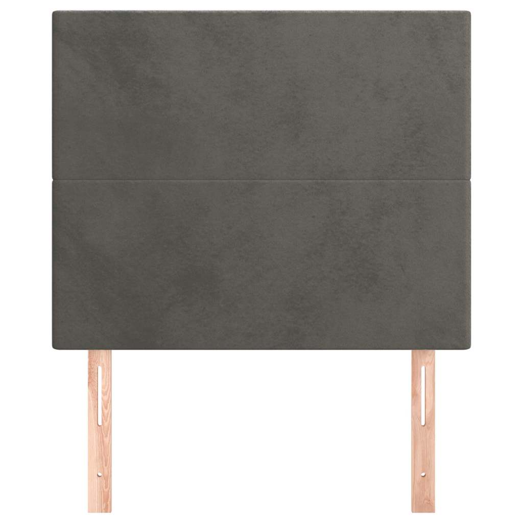 Vidaxl hoofdbord donkergrijs 90x5x118 128 cm fluweel