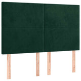 Vidaxl hoofdbord donkergroen 144x5x118 128 cm fluweel