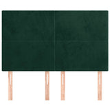 Vidaxl hoofdbord donkergroen 144x5x118 128 cm fluweel