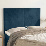 Vidaxl hoofdbord donkerblauw 144x5x118 128 cm fluweel
