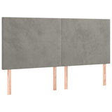 Vidaxl hoofdbord lichtgrijs 160x5x118 128 cm fluweel