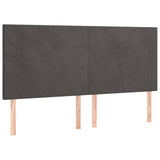 Vidaxl hoofdbord donkergrijs 160x5x118 128 cm fluweel