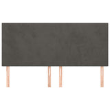 Vidaxl hoofdbord donkergrijs 160x5x118 128 cm fluweel