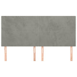 Vidaxl hoofdbord lichtgrijs 200x5x118 128 cm fluweel