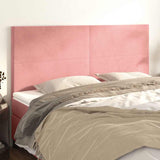 Vidaxl hoofdbord roze 200x5x118 128 cm fluweel