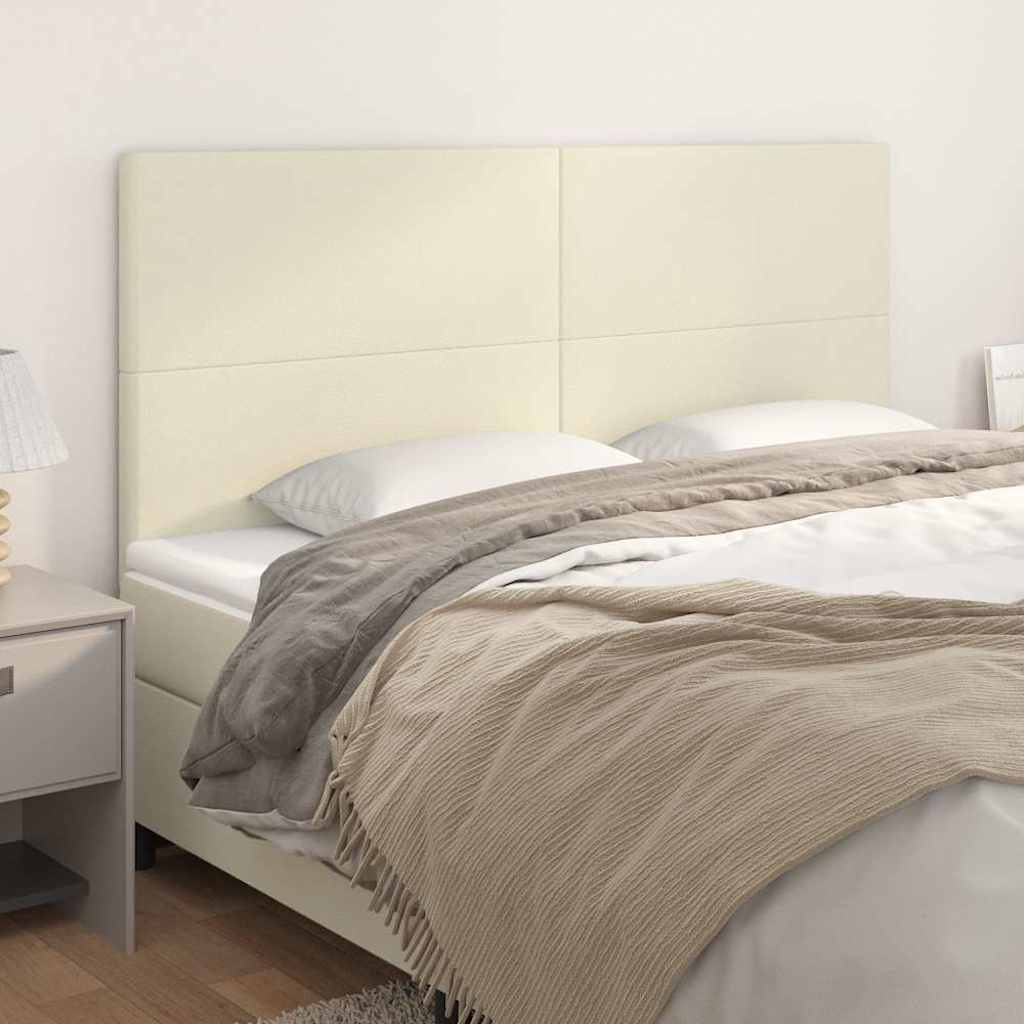 Vidaxl hoofdbord crème 180x5x118 128 cm kunstleer