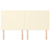 Vidaxl hoofdbord crème 200x5x118 128 cm kunstleer