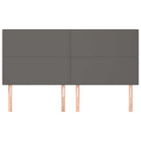 Vidaxl hoofdbord grijs 200x5x118 128 cm kunstleer