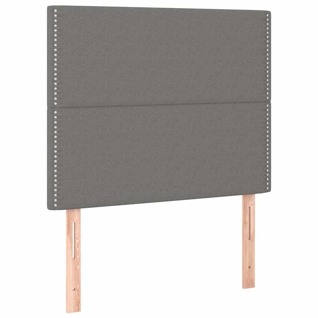 Vidaxl hoofdbord donkergrijs 100x5x118 128 cm stof